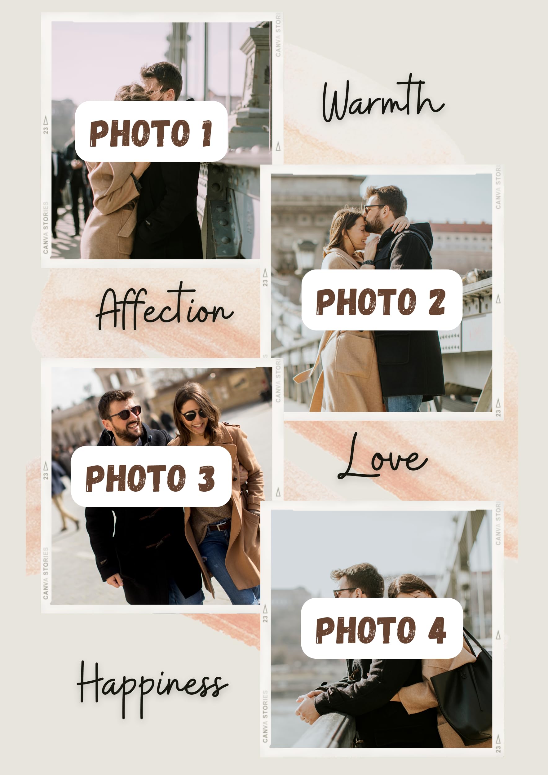Master Flame Personalised Happy Anniversary Love Photo Collage Frame Poster with Photo Upload, Aesthetic Wall Art for Living Roo